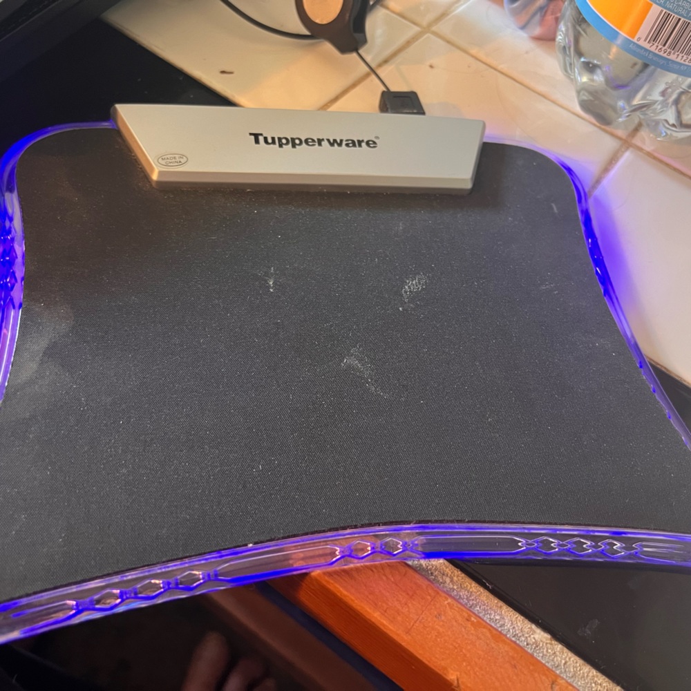 Tupperware light up mouse pad.